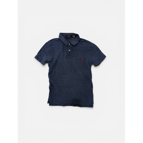 Polo Ralph Lauren Μπλε Μελανζέ Ανδρική Μπλούζα Polo με Κόκκινο Pony
